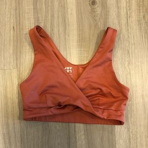 Salmon sports bra